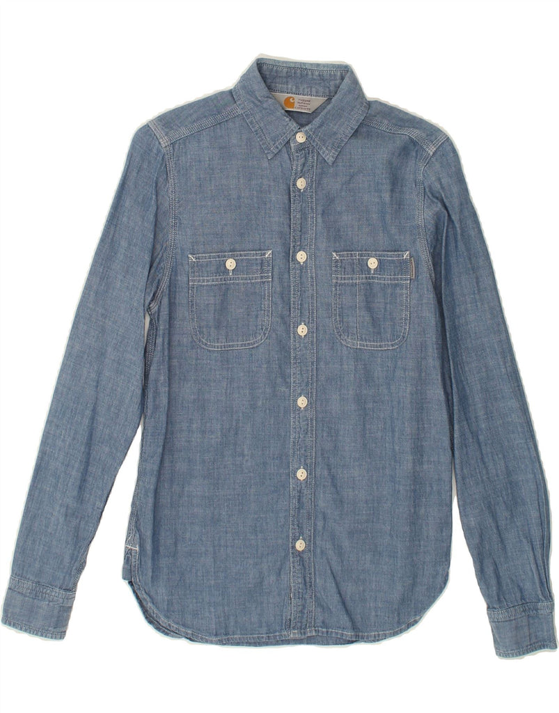 CARHARTT Mens Rugged Shirt XS Blue Cotton Vintage Carhartt and Second-Hand Carhartt from Messina Hembry 