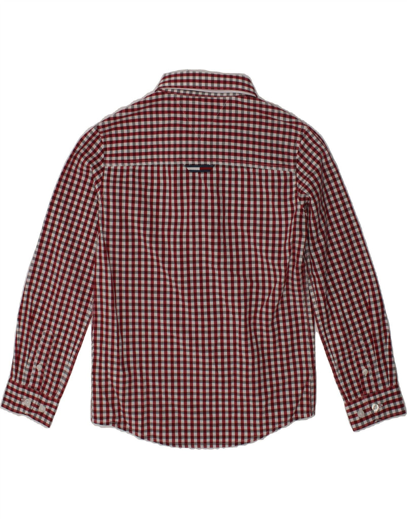 TOMMY HILFIGER Boys Shirt 7-8 Years Red Gingham Cotton | Vintage Tommy Hilfiger | Thrift | Second-Hand Tommy Hilfiger | Used Clothing | Messina Hembry 