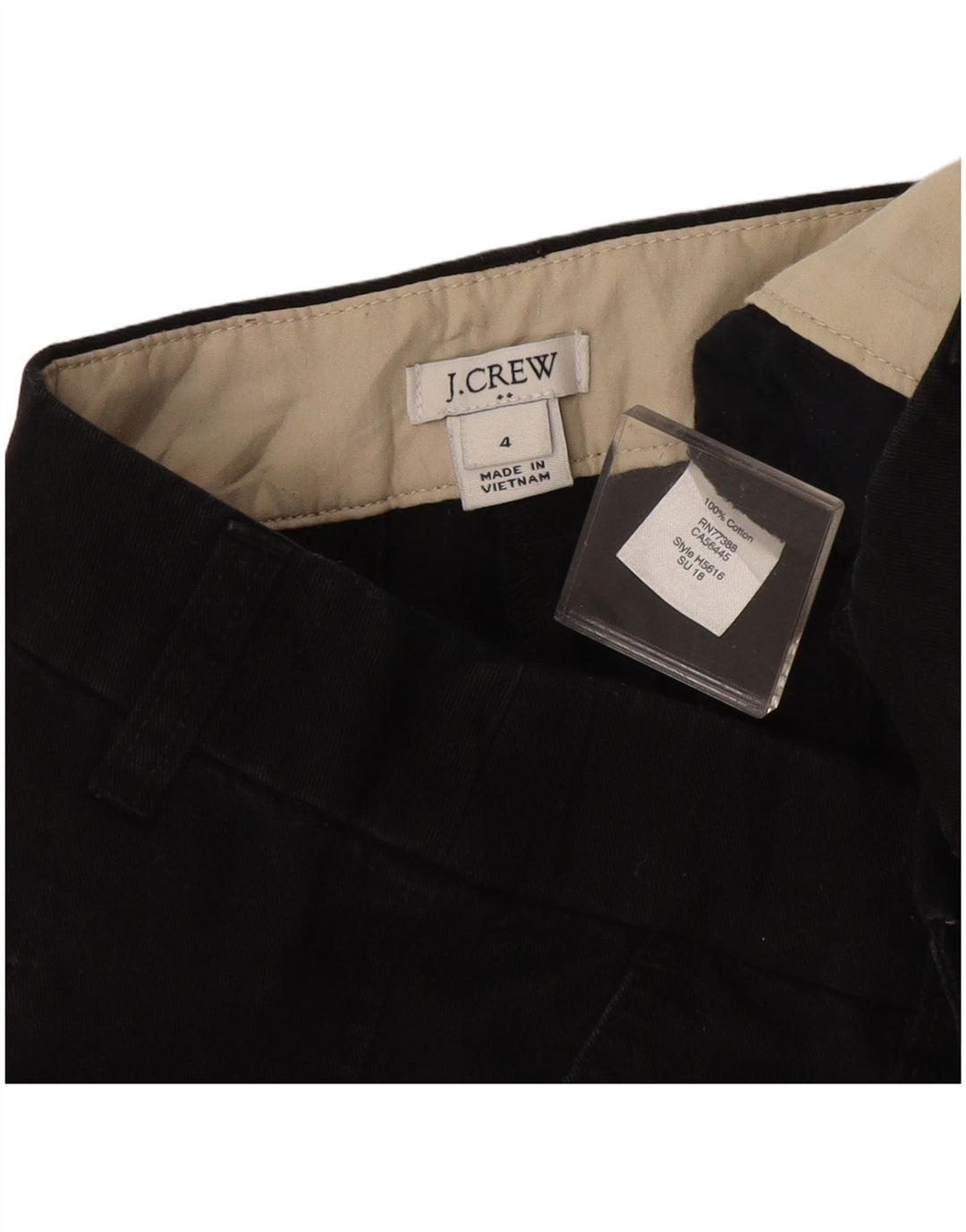 J. Crew Womens Chino Shorts US 4 Small W27  Black Cotton