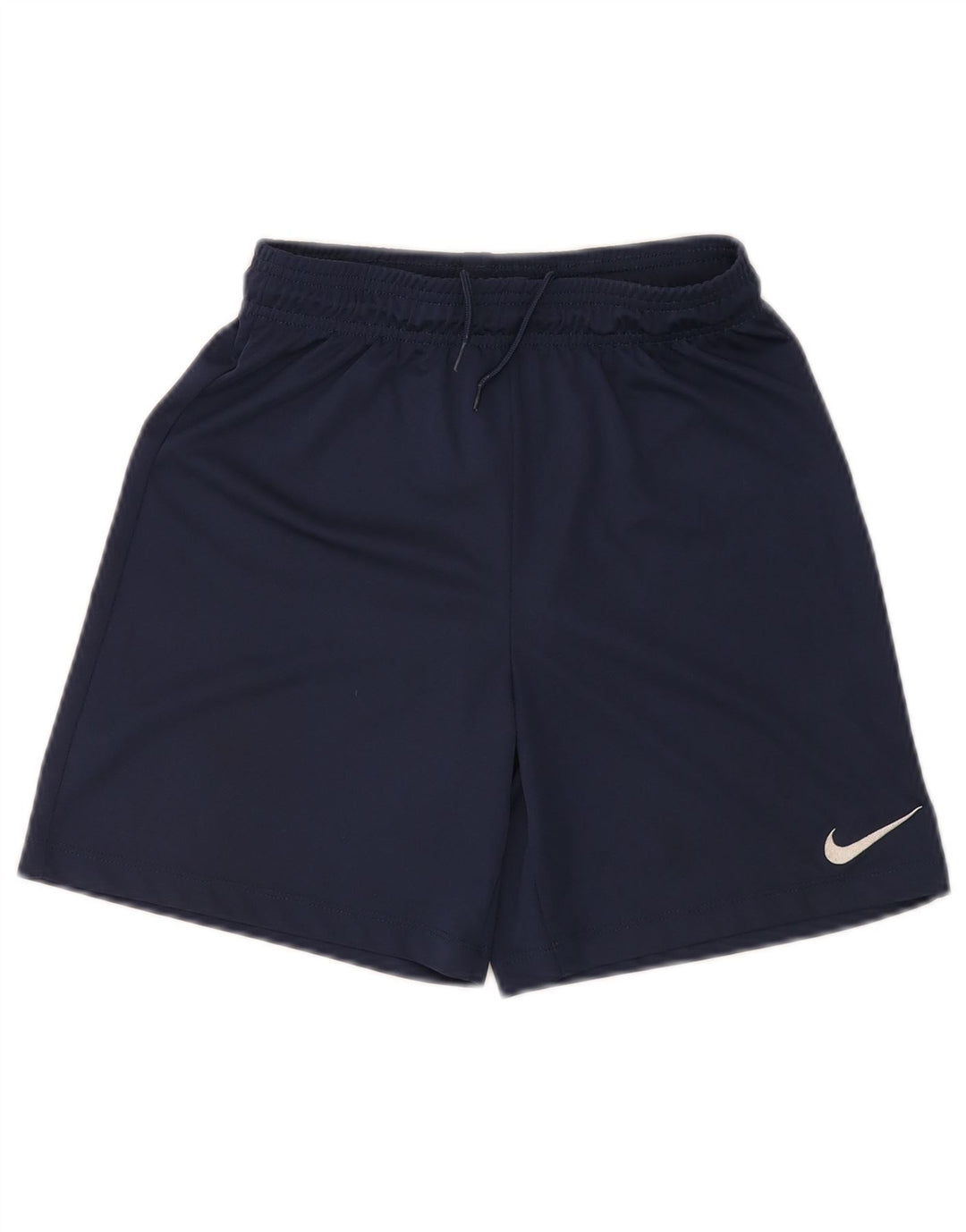 NIKE Boys Dri Fit Sport Shorts 12-13 Years Large Navy Blue Polyester