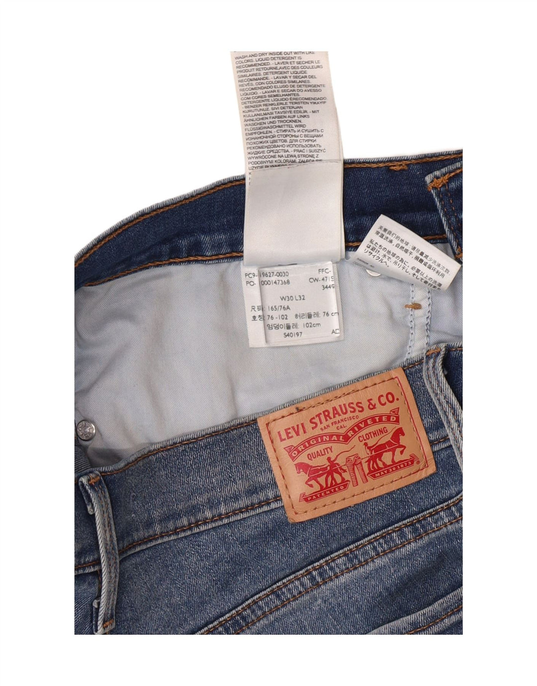 LEVI'S Womens 312 Shaping Slim Jeans W30 L30 Blue Cotton
