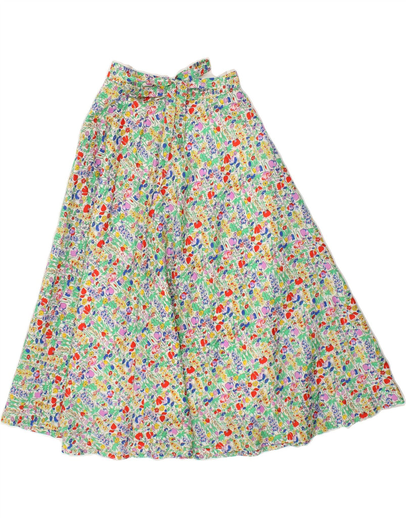 VINTAGE Womens Flared Skirt W23 2XS Multicoloured Floral | Vintage Vintage | Thrift | Second-Hand Vintage | Used Clothing | Messina Hembry 