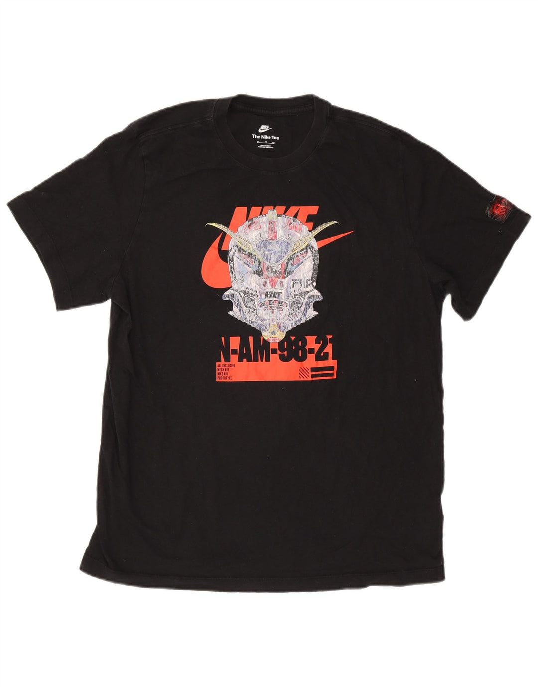 Nike Mens Graphic T-Shirt Top XL Black Cotton