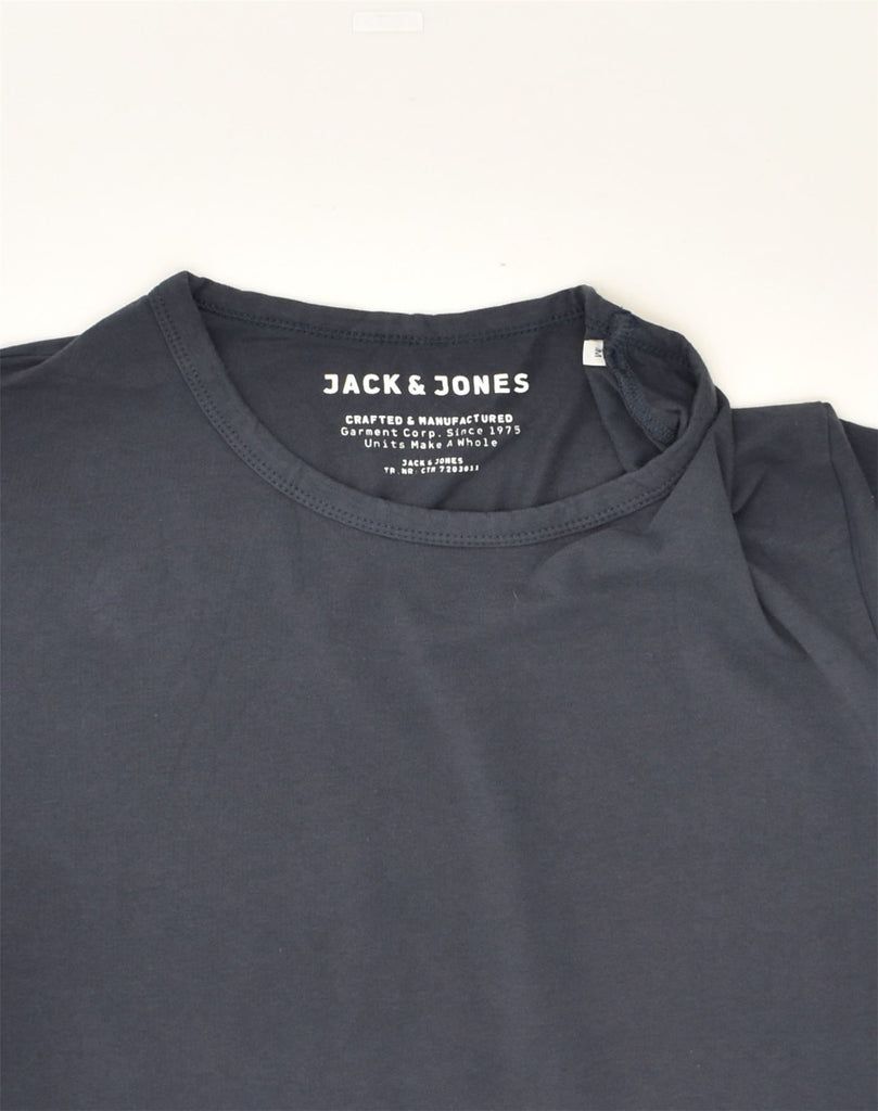 JACK & JONES Mens T-Shirt Top Medium Navy Blue Cotton | Vintage Jack & Jones | Thrift | Second-Hand Jack & Jones | Used Clothing | Messina Hembry 