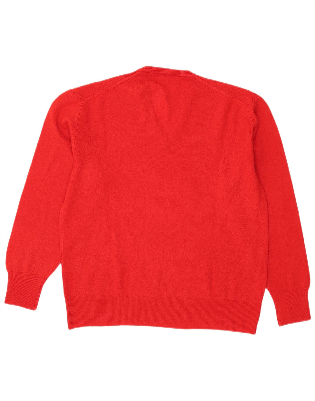 Cacharel Womens V-Neck Jumper Sweater IT 48 XL Red Wool