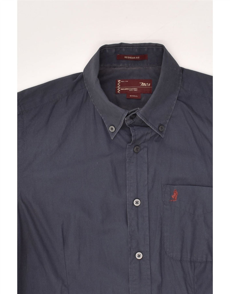 MARLBORO CLASSICS Mens Regular Fit Short Sleeve Shirt Small Navy Blue Vintage Marlboro Classics and Second-Hand Marlboro Classics from Messina Hembry 