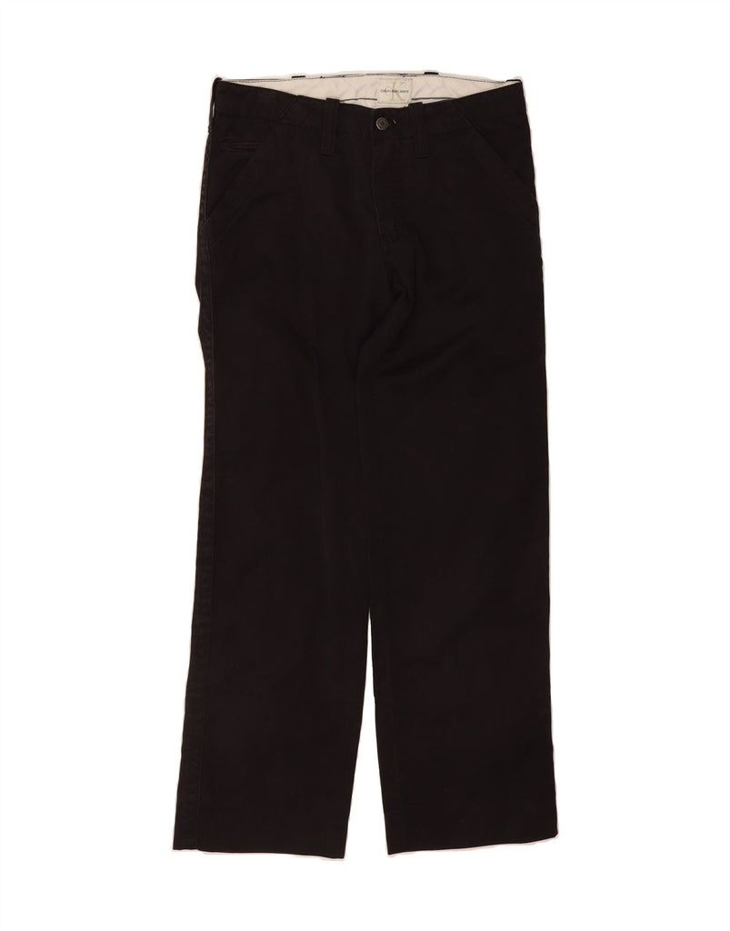 CALVIN KLEIN Mens Straight Casual Trousers W31 L34 Navy Blue Cotton Vintage Calvin Klein and Second-Hand Calvin Klein from Messina Hembry 