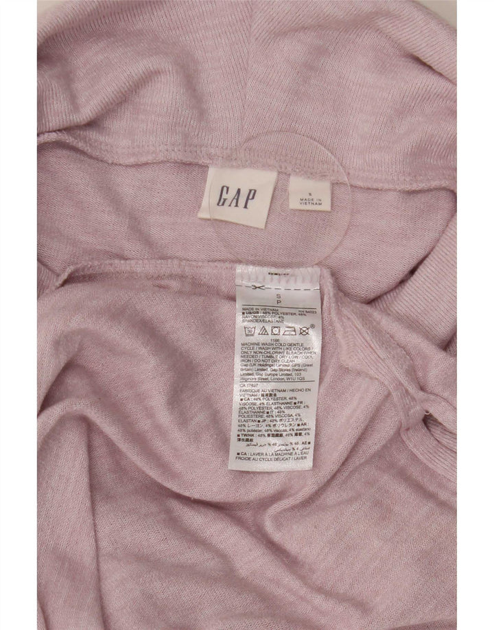 Gap Womens Oversized Top Long Sleeve UK 10 Small Pink Flecked Polyester