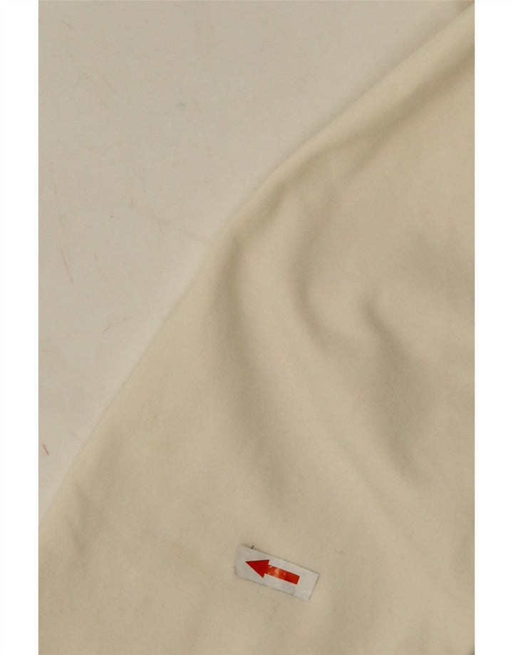Pirelli Womens Graphic Tracksuit Top Jacket UK 10 Small Off White Cotton
