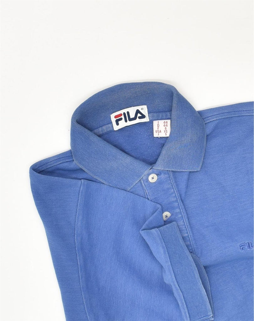 FILA Mens Polo Shirt IT 44 XS Blue Cotton | Vintage Fila | Thrift | Second-Hand Fila | Used Clothing | Messina Hembry 