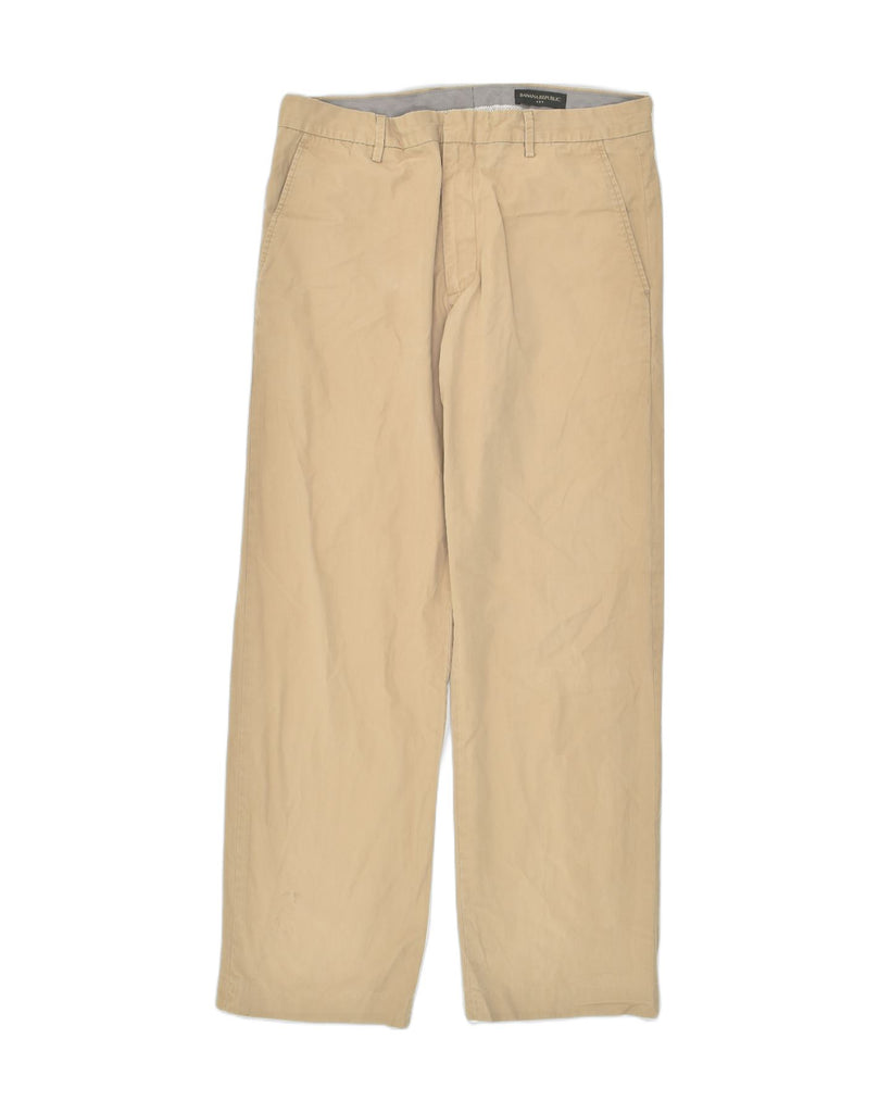 BANANA REPUBLIC Womens Straight Chino Trousers W36 L34  Beige Cotton | Vintage Banana Republic | Thrift | Second-Hand Banana Republic | Used Clothing | Messina Hembry 