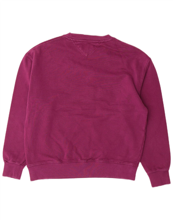 Tommy Hilfiger Mens Graphic Sweatshirt Jumper Small Purple Cotton