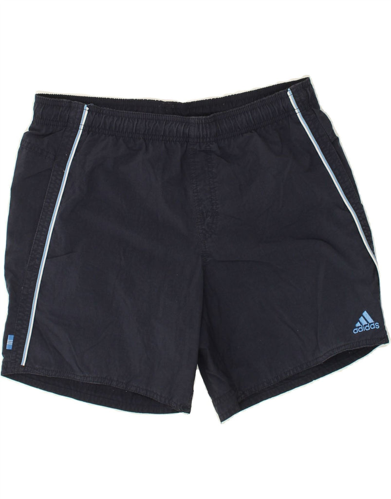 ADIDAS Mens Sport Shorts Medium Navy Blue Polyester | Vintage Adidas | Thrift | Second-Hand Adidas | Used Clothing | Messina Hembry 