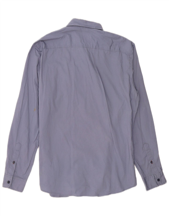 JACK & JONES Mens Shirt Medium Blue Cotton