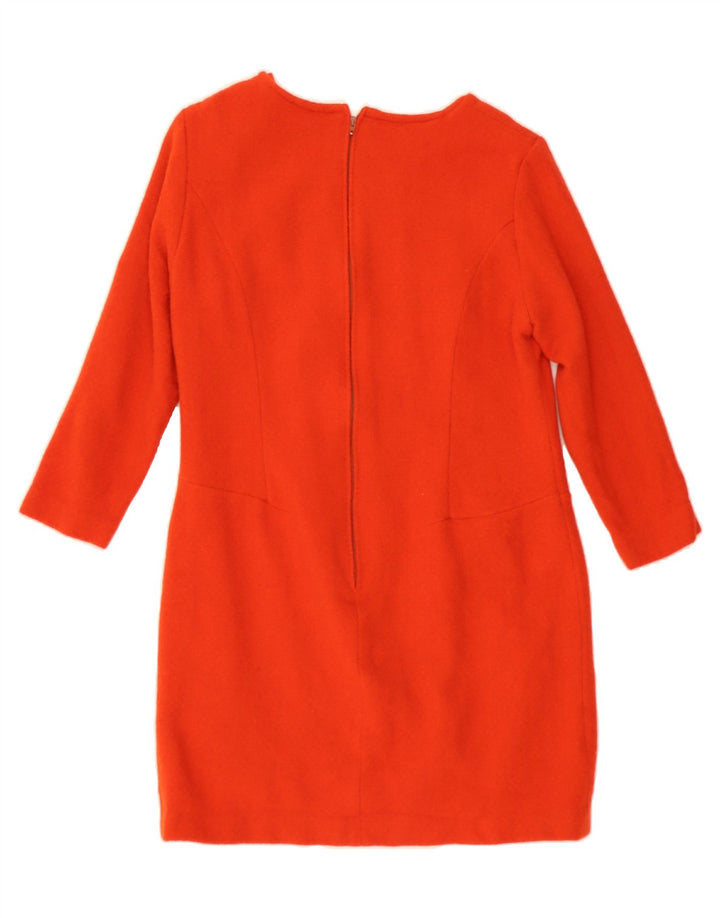 VINTAGE Womens 3/4 Sleeve Sheath Dress UK 12 Medium Red Vintage Vintage and Second-Hand Vintage from Messina Hembry 