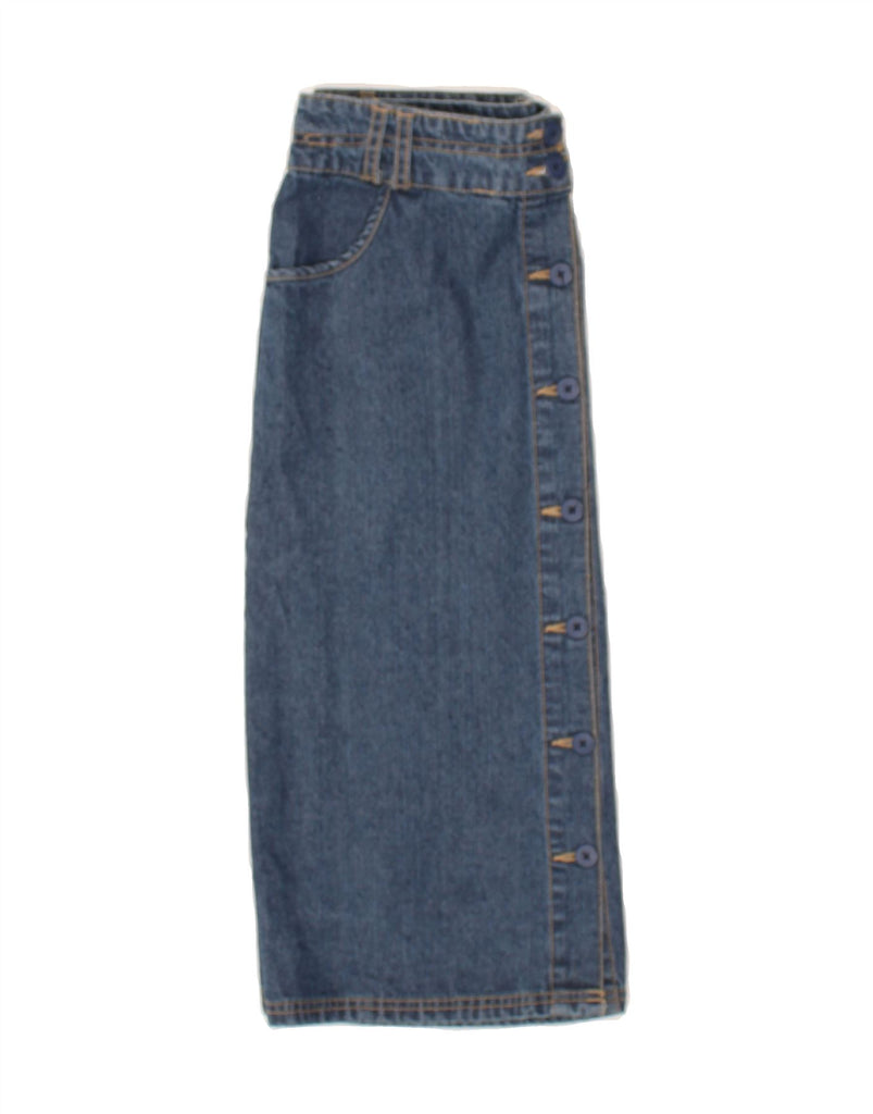 VINTAGE Womens Denim Skirt US 6 Medium W30 Blue Cotton | Vintage Vintage | Thrift | Second-Hand Vintage | Used Clothing | Messina Hembry 