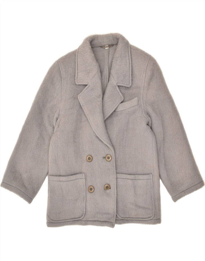 INCOM Womens Double Breasted Coat IT 42 Medium Grey | Vintage Incom | Thrift | Second-Hand Incom | Used Clothing | Messina Hembry 
