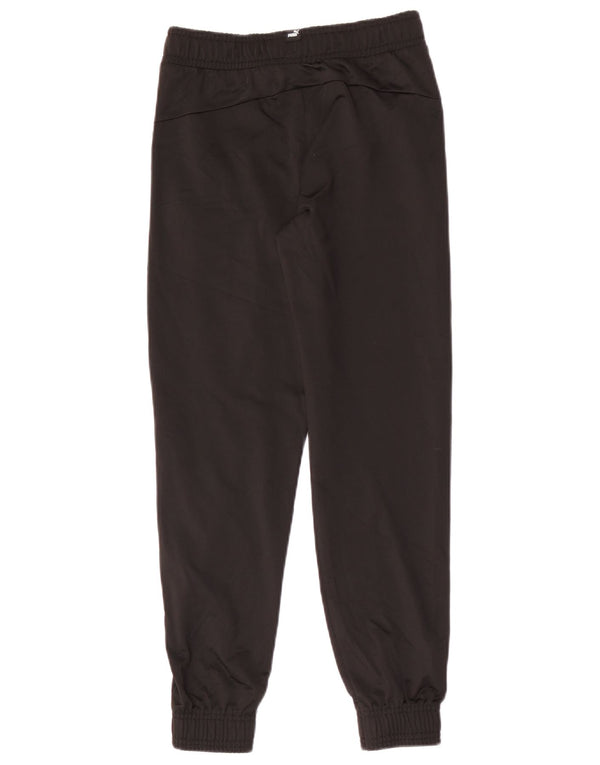Puma Boys Tracksuit Trousers Joggers 11-12 Years Black Polyester