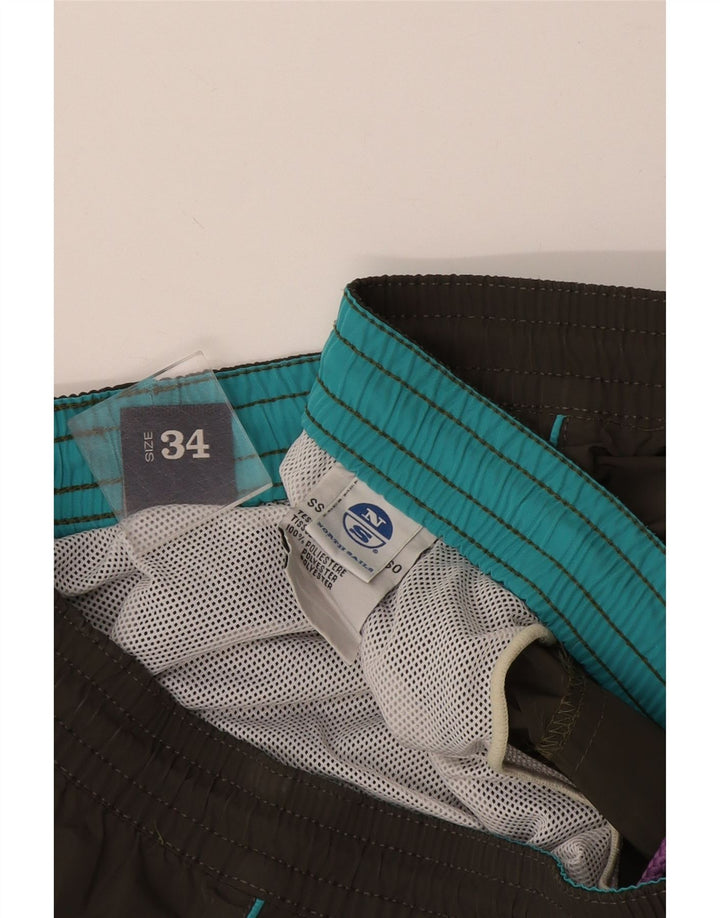 North Sails Mens Swimming Shorts Large Green Polyester