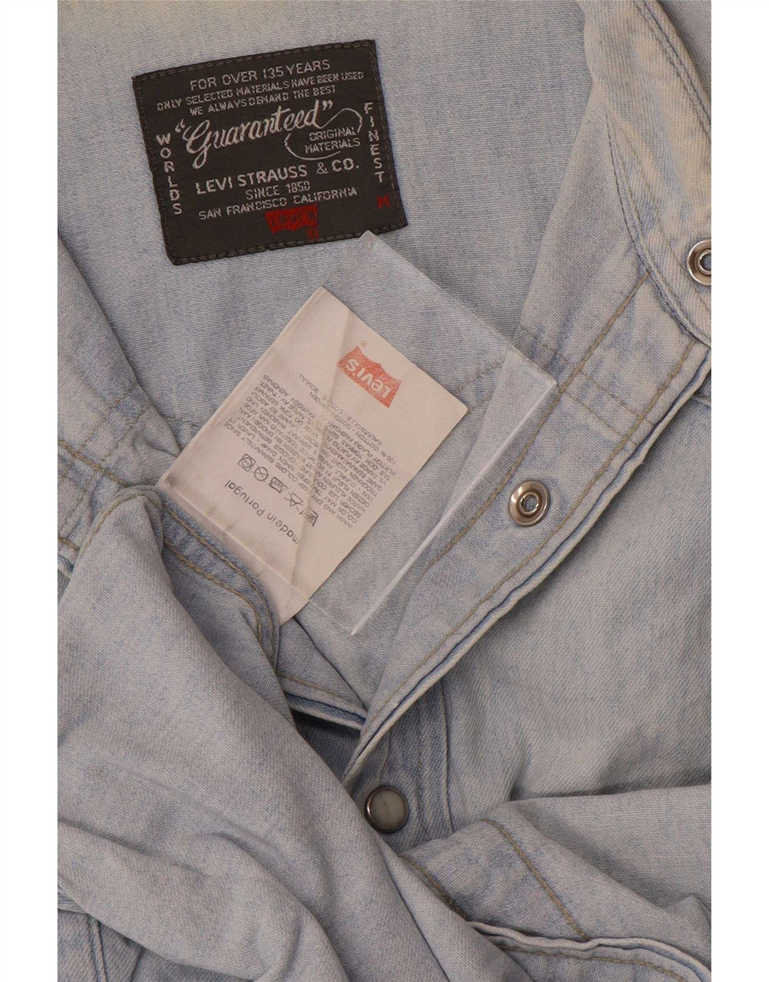 Levi's Mens Denim Shirt Medium Blue Cotton