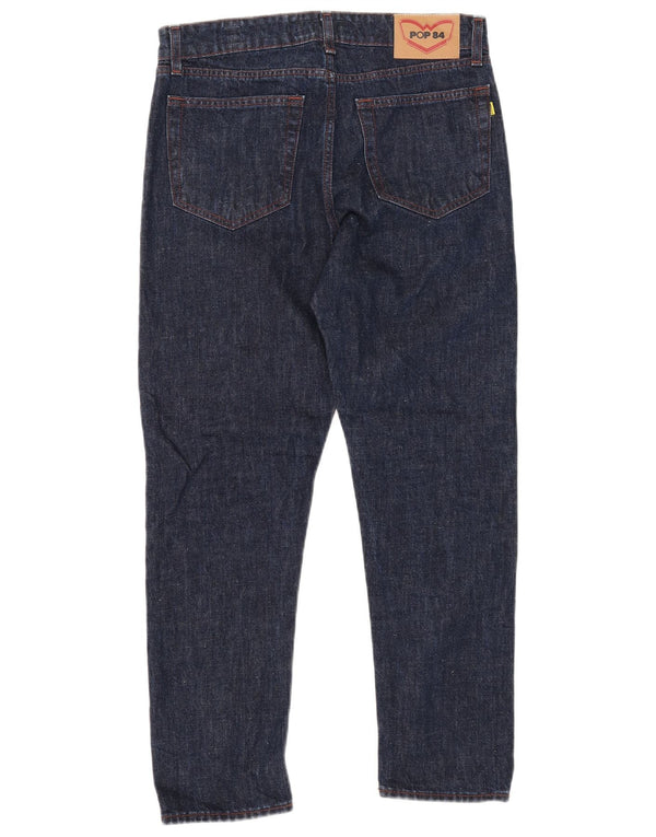 POP 84 Mens Straight Jeans W31 L26 Navy Blue Cotton