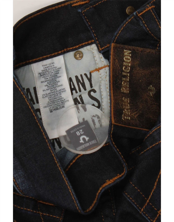 True Religion Womens Slim Jeans  W28 L34 Navy Blue Cotton