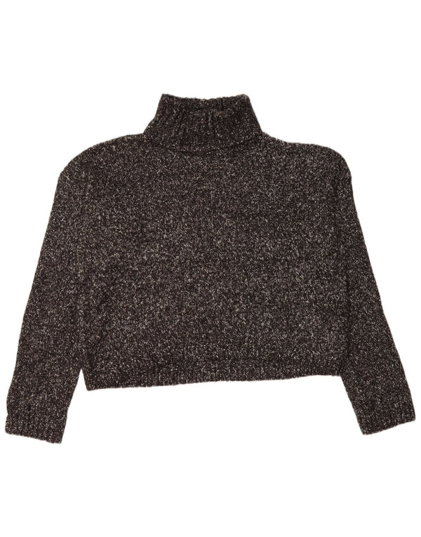 CALVIN KLEIN JEANS Womens Roll Neck Jumper Sweater UK 16 Large Black