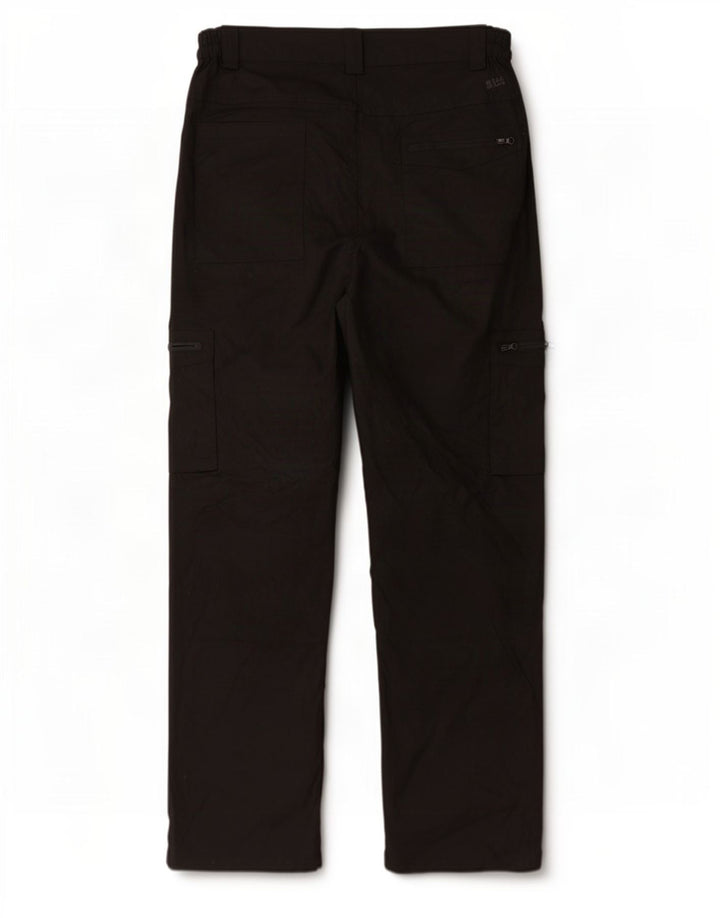 Mountain Warehouse Mens Straight Cargo Trousers W38 L29 Black Polyester