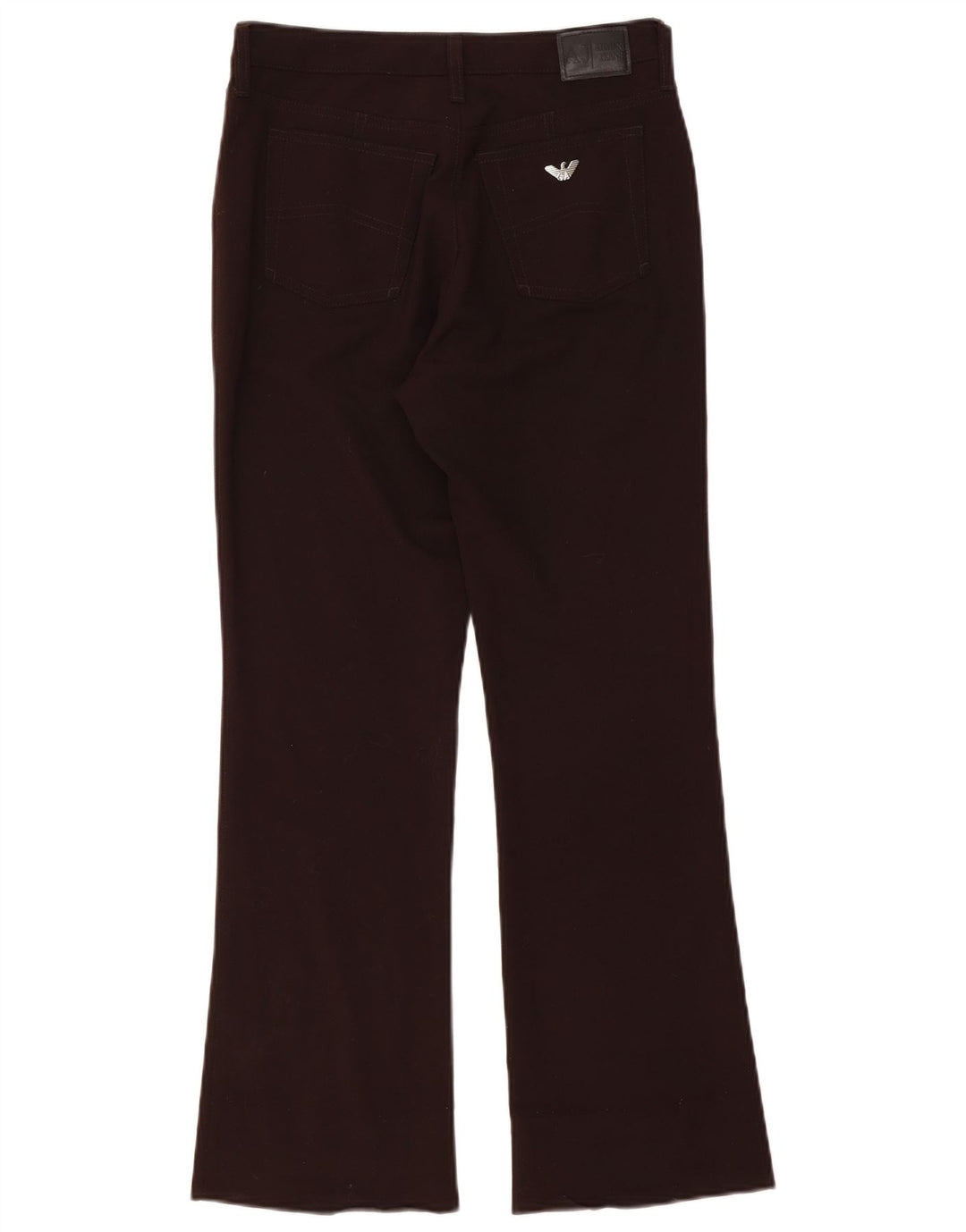 ARMANI Womens Bootcut Casual Trousers W28 L28 Brown