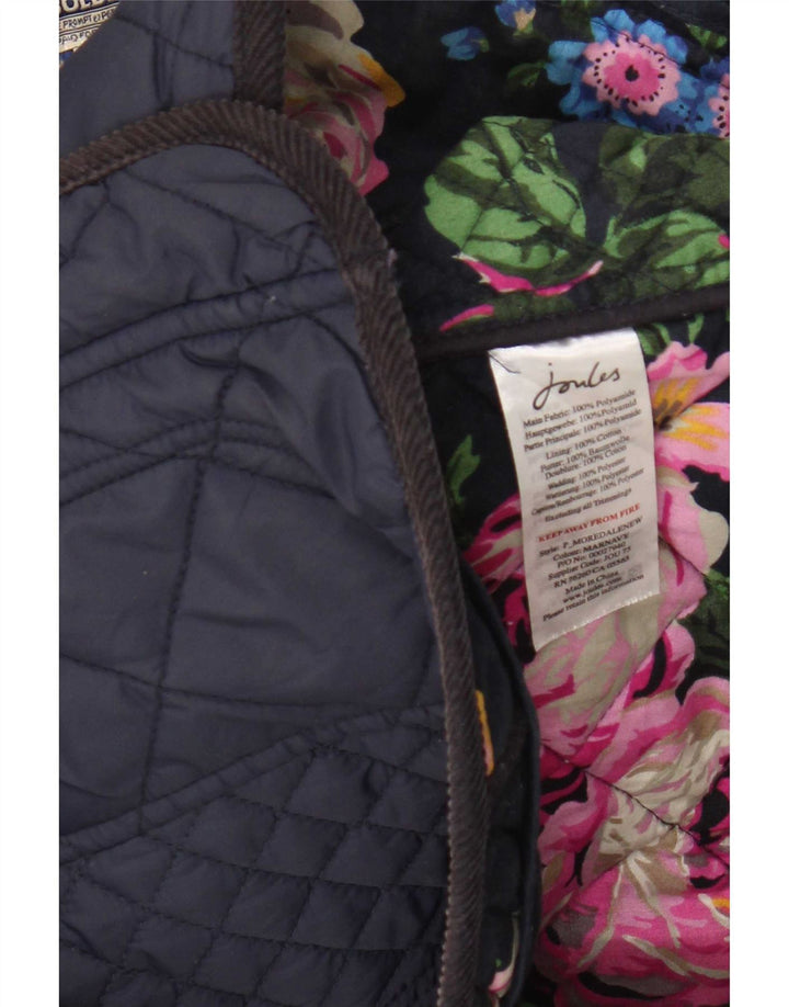 Joules Womens Quilted Jacket UK 8 Small Navy Blue Polyamide