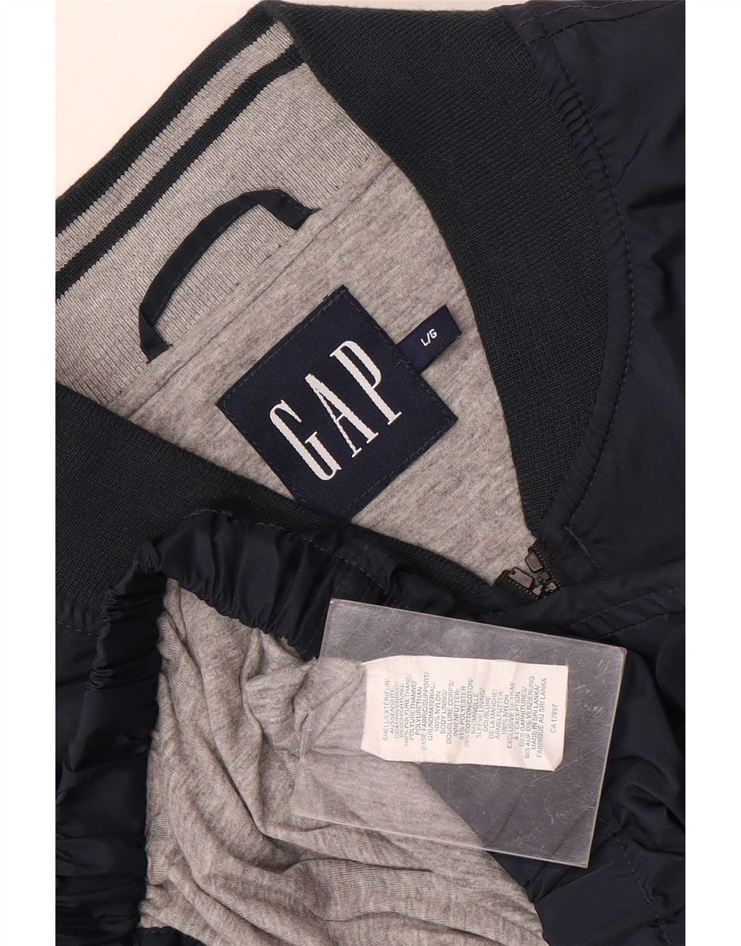 Gap Mens Bomber Jacket UK 40 Large Navy Blue Polyester