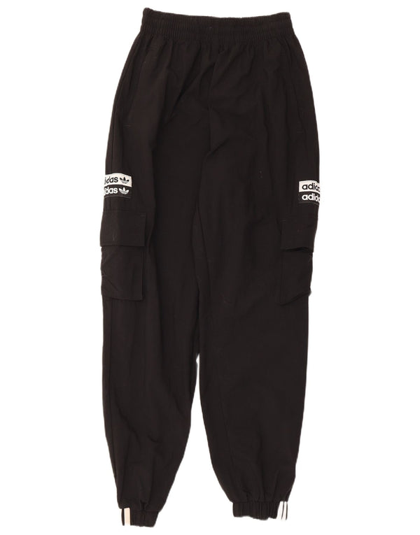Adidas Womens Graphic Tracksuit Trousers Joggers UK 8 Small Black