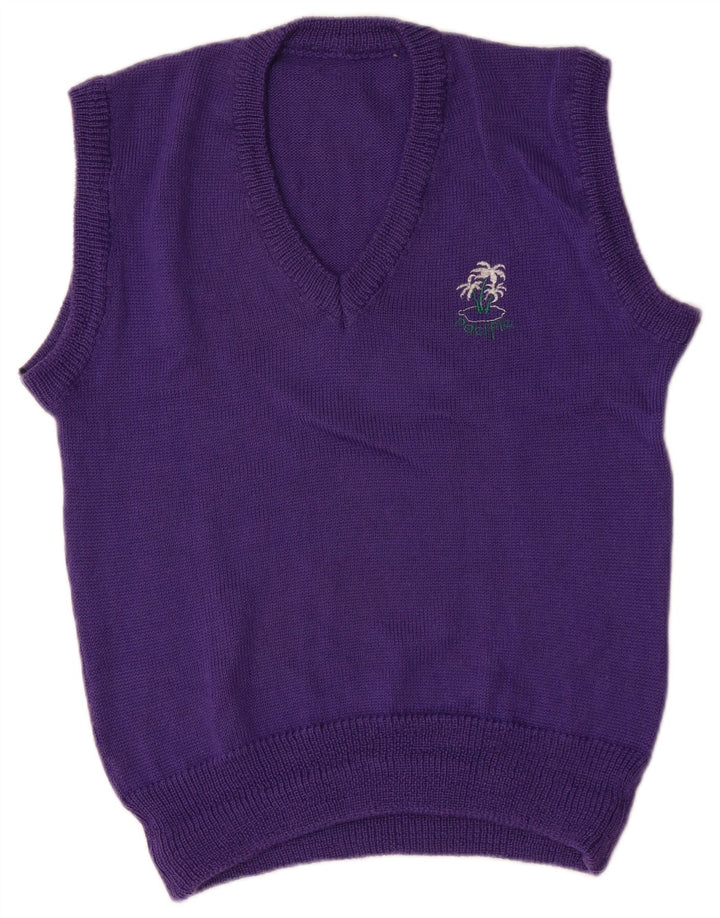 Vintage Mens Vest Tank Top Medium Purple