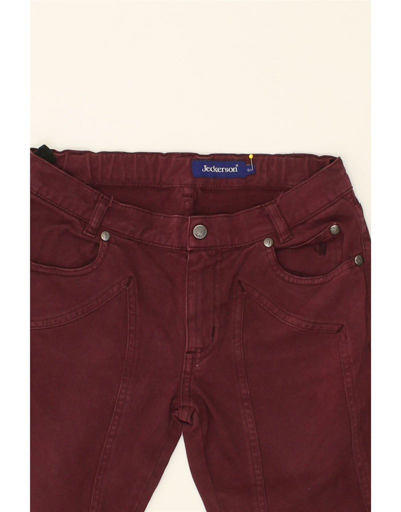 JECKERSON Girls Slim Jeans 9-10 Years W28 L26  Maroon Cotton | Vintage Jeckerson | Thrift | Second-Hand Jeckerson | Used Clothing | Messina Hembry 