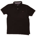 Tommy Hilfiger Mens Polo Shirt Large Black Cotton