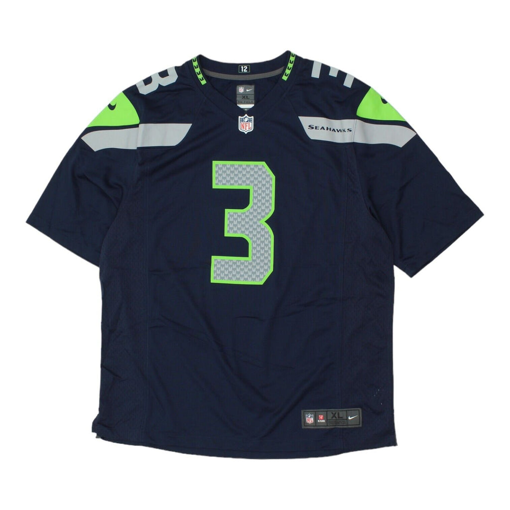 Seattle Seahawks Russell Wilson Nike Mens Navy Jersey | NFL Sportswear VTG | Vintage Messina Hembry | Thrift | Second-Hand Messina Hembry | Used Clothing | Messina Hembry 