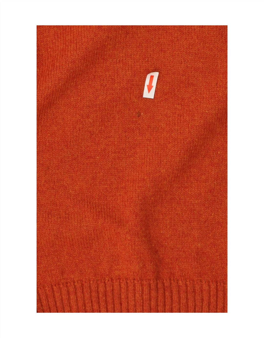 Bugatti Mens V-Neck Jumper Sweater XL Orange Lambswool
