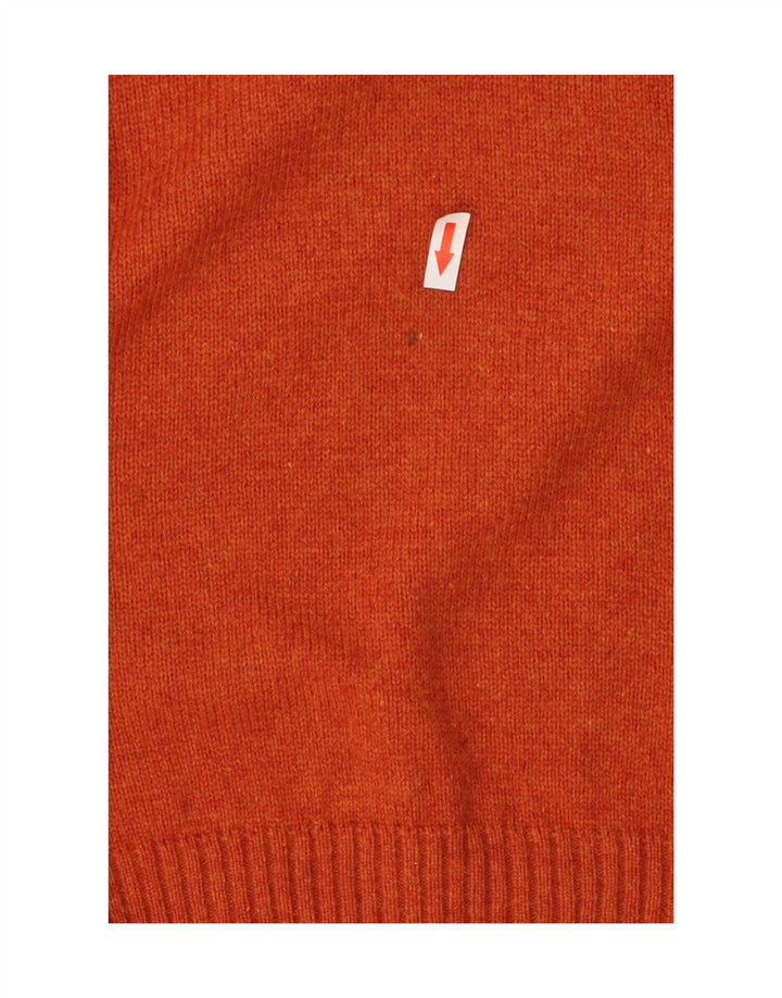 Bugatti Mens V-Neck Jumper Sweater XL Orange Lambswool