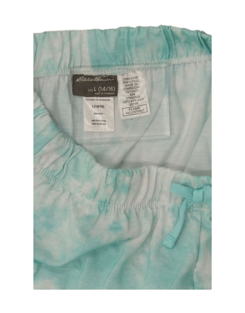 EDDIE BAUER Girls Sport Shorts 12-13 Years Large Blue Tie Dye Vintage Eddie Bauer and Second-Hand Eddie Bauer from Messina Hembry 
