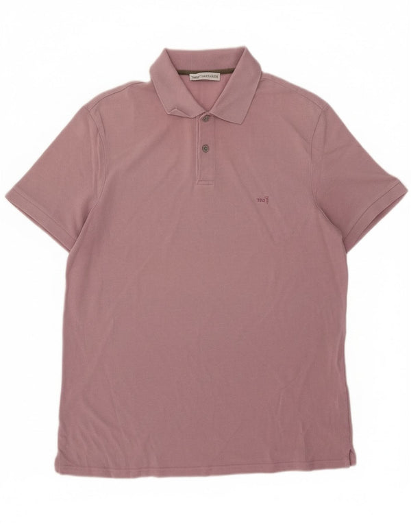 Trussardi Mens Polo Shirt 2XL Pink Cotton