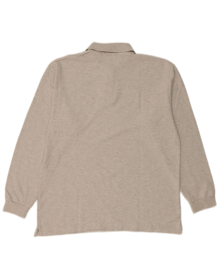 Fila Mens Long Sleeve Polo Shirt IT 52 Large Grey Cotton