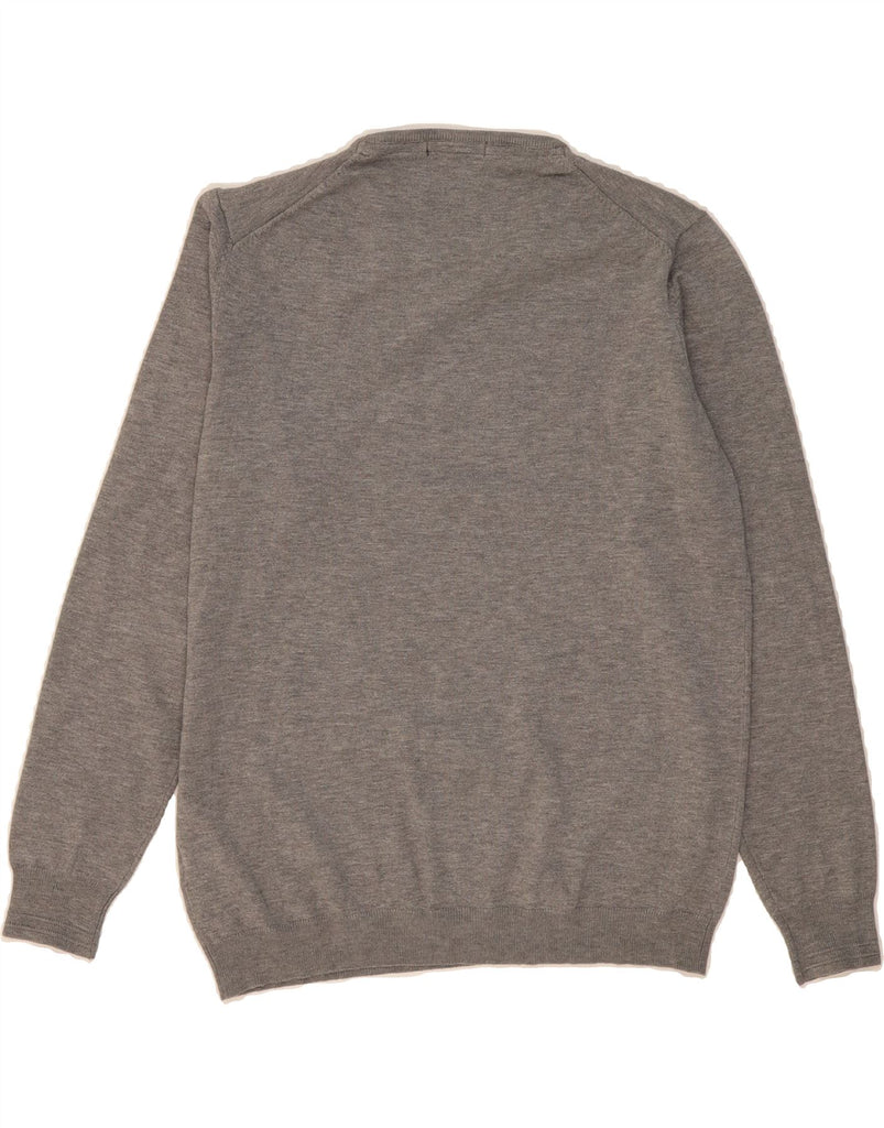 REFRIGUE Womens Crew Neck Jumper Sweater UK 16 Large Grey Viscose Vintage Refrigue and Second-Hand Refrigue from Messina Hembry 