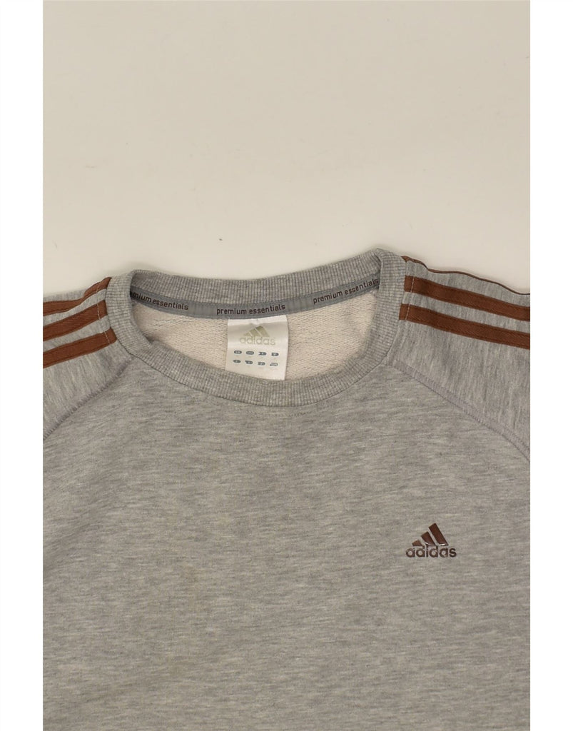 ADIDAS Mens Sweatshirt Jumper XL Grey Cotton | Vintage Adidas | Thrift | Second-Hand Adidas | Used Clothing | Messina Hembry 