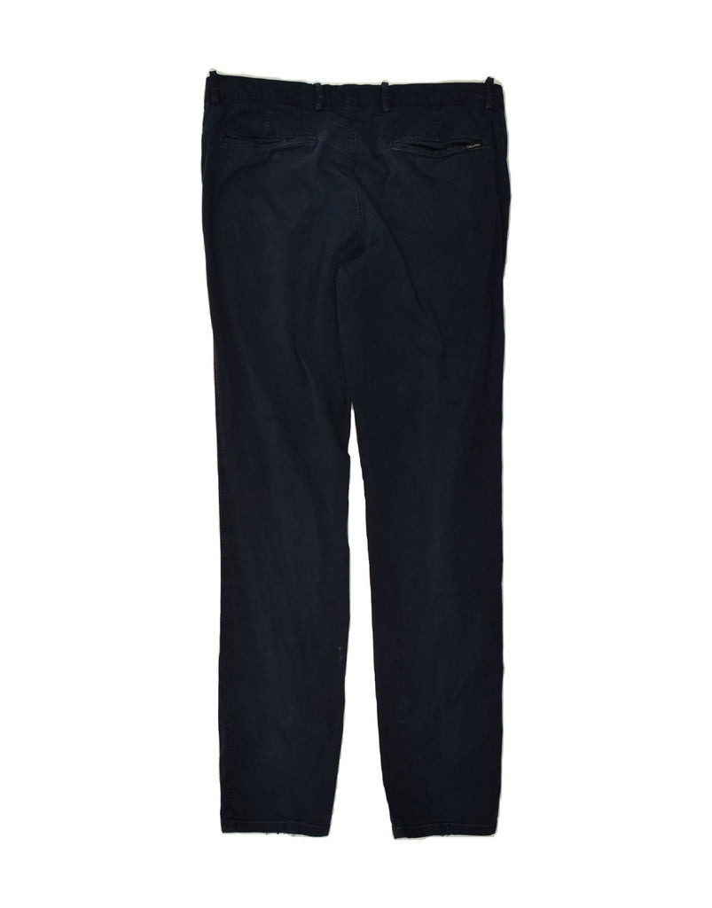CALVIN KLEIN Mens Straight Chino Trousers W33 L34  Navy Blue | Vintage Calvin Klein | Thrift | Second-Hand Calvin Klein | Used Clothing | Messina Hembry 