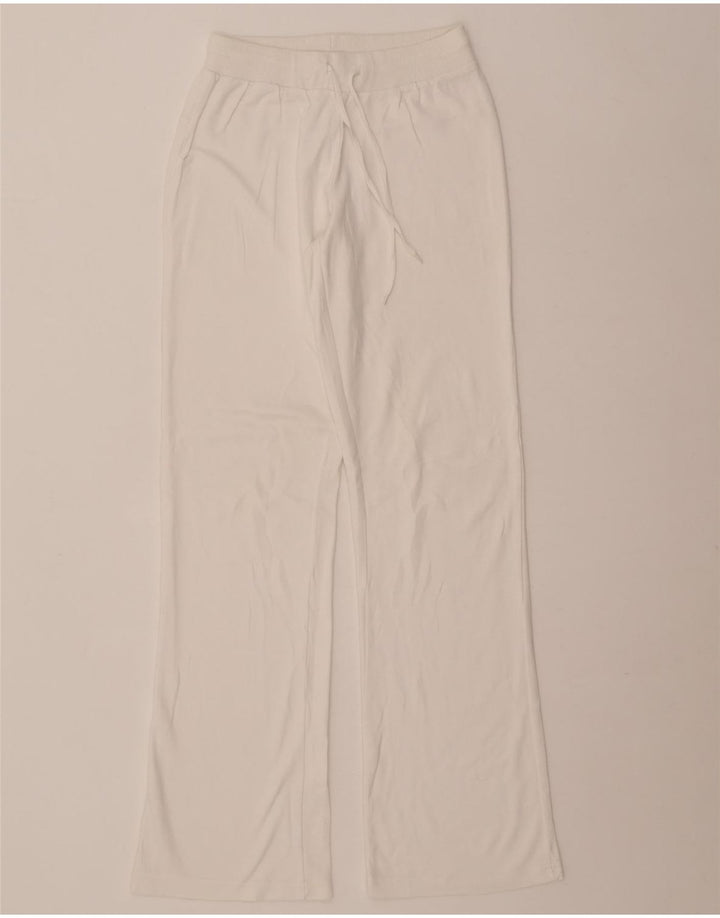 Brugi Womens Tracksuit Trousers UK 10 Small White Cotton