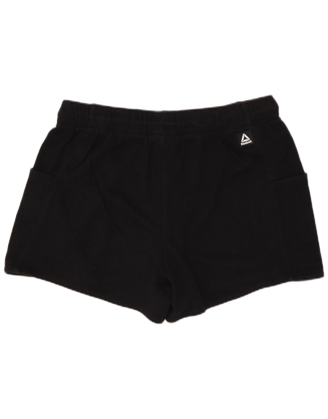 REEBOK Womens Sport Shorts UK 14 Large  Black Cotton