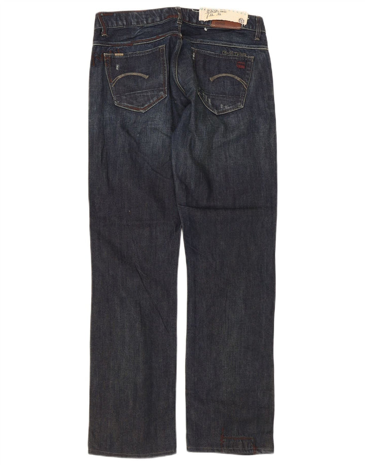 G-Star Womens Straight Jeans W29 L29 Navy Blue Cotton