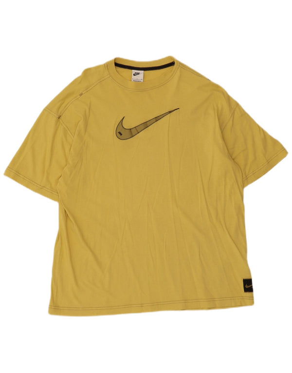 Nike Mens Graphic T-Shirt Top Small Yellow Cotton