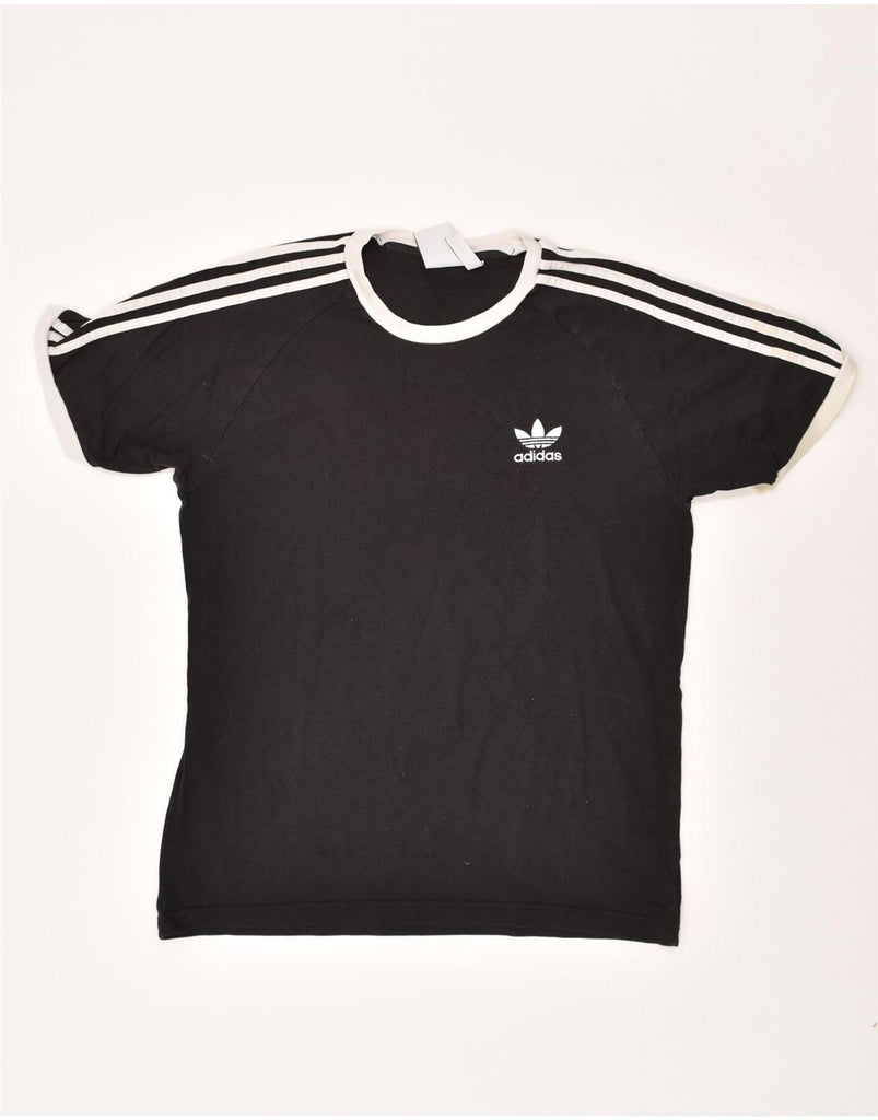 ADIDAS Mens T-Shirt Top Medium Black Cotton | Vintage Adidas | Thrift | Second-Hand Adidas | Used Clothing | Messina Hembry 