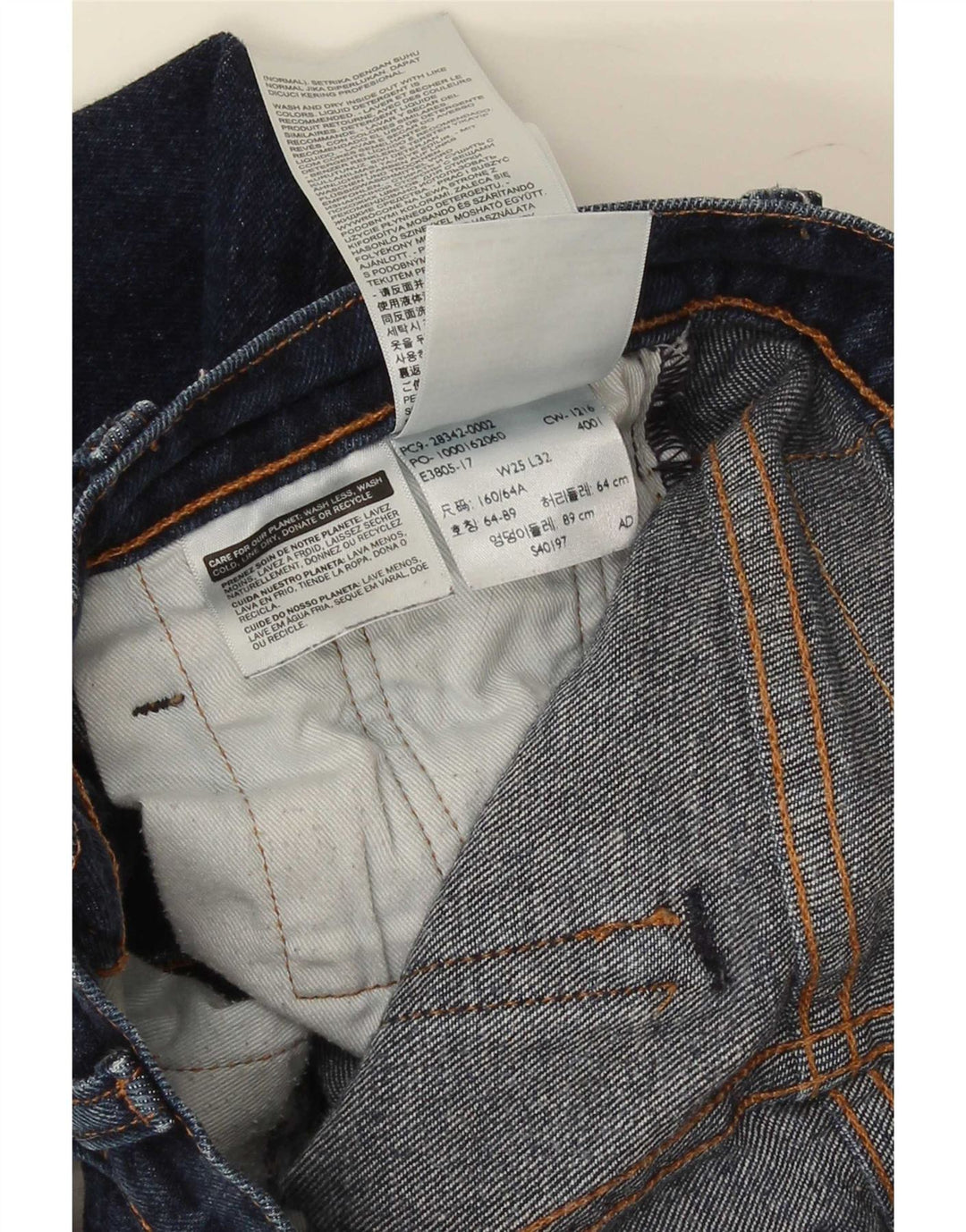 Levi's Womens Skinny Jeans W25 L32 Blue Cotton